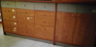 Mostrador de negocio madera