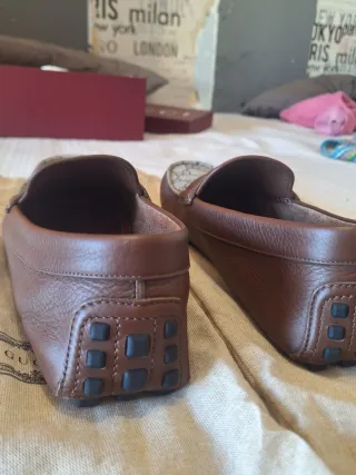 Zapatos Gucci Beige y Marrón 9 1/2 en americano