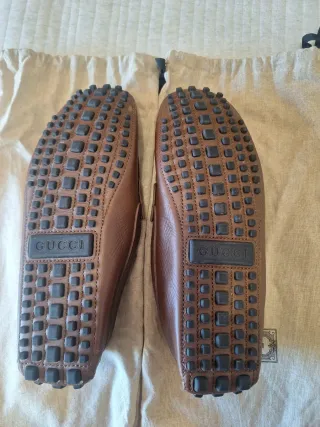 Zapatos Gucci Beige y Marrón 9 1/2 en americano