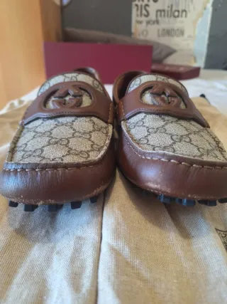 Zapatos Gucci Beige y Marrón 9 1/2 en americano