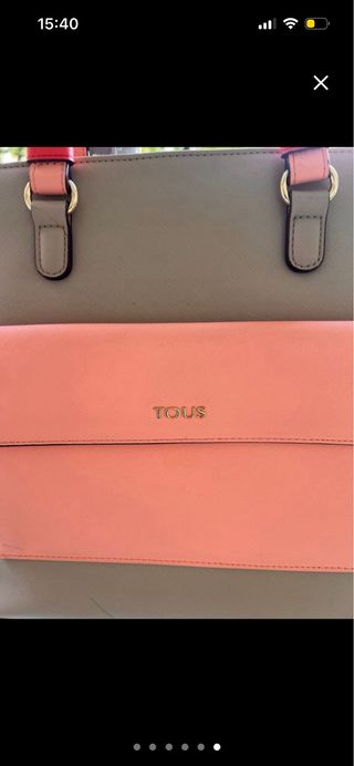 Bolso Tous Gris y Rosa