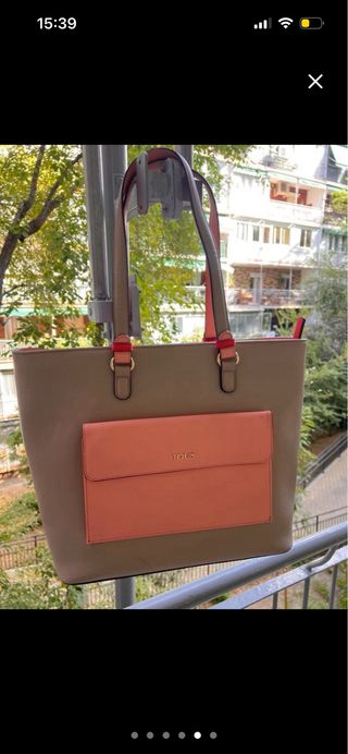 Bolso Tous Gris y Rosa