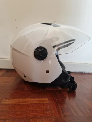 Capacete Unik Branco com Viseira