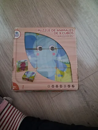 Puzzle de cubos de madera 6 en 1