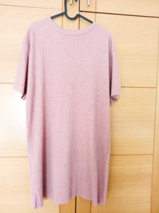 Vestido rosa de punto,sueltecito