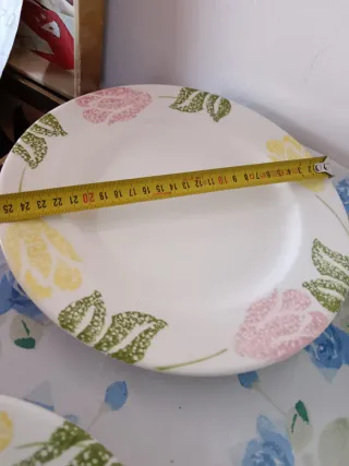 Servizio Piatti Ceramica Tre C 6 Pezzi