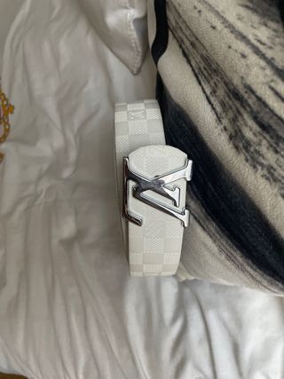 Cinturone Louis Vuitton Bianco Damier