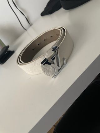 Cinturone Louis Vuitton Bianco Damier