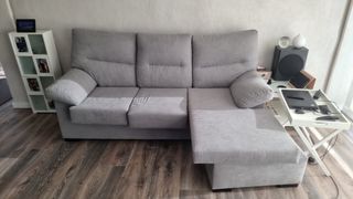 Sofá Chaise Longue Gris 2 Mts. NUEVO