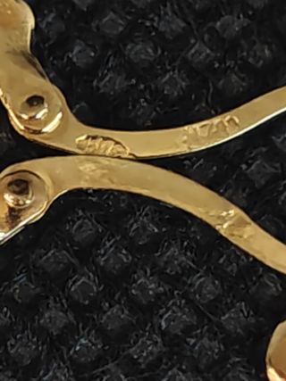 Pendientes oro 18k aro plano grabado051-04-00499