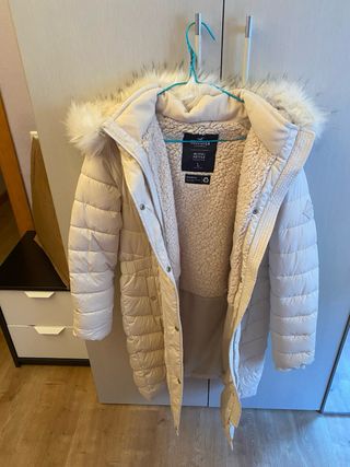 Abrigo Hollister largo Beige Talla L