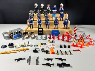 Lote Playmobil Policías , agente y Vehículos