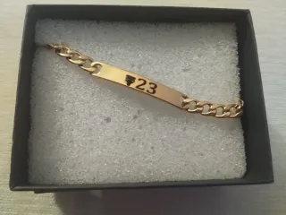 Esclava acero inoxidable grabada