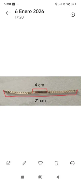 Esclava acero inoxidable grabada