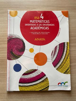 Matemáticas orientadas a las Enseñanzas Académi...