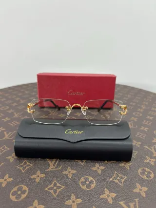 Gafas Cartier Estilo C Doradas