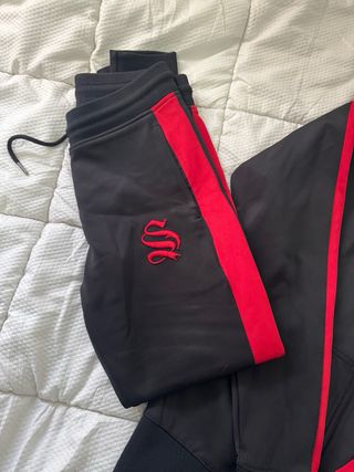 Conjunto Chándal Hombre Negro y Rojo