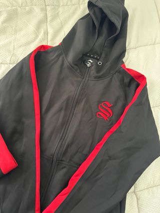 Conjunto Chándal Hombre Negro y Rojo