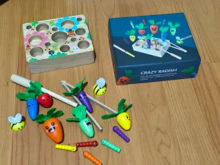 Juego Montessori Verduras, abejas y gusanos