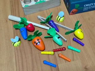 Juego Montessori Verduras, abejas y gusanos