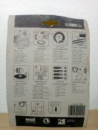 Soporte y discos de lija para madera