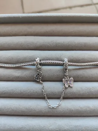 Cadena de seguridad para pulsera plata