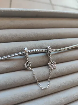 Cadena de seguridad para pulsera plata