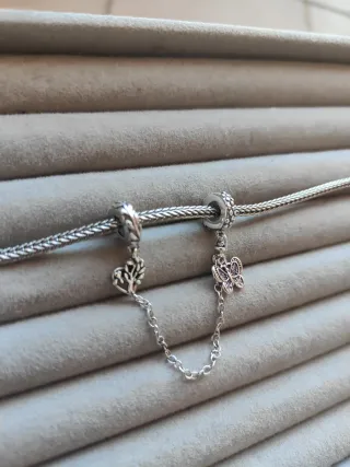 Cadena de seguridad para pulsera plata