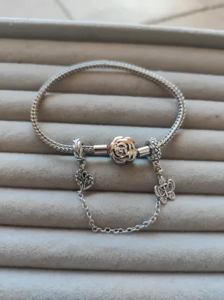 Cadena de seguridad para pulsera plata