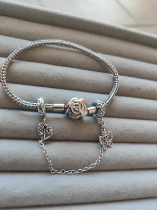 Cadena de seguridad para pulsera plata