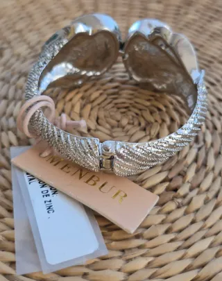 Pulsera MENBUR plateada con cristales