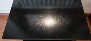 Mueble TV negro madera y metal