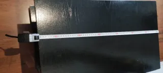 Mueble TV negro madera y metal