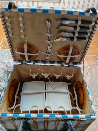 Maletín de camping antiguo