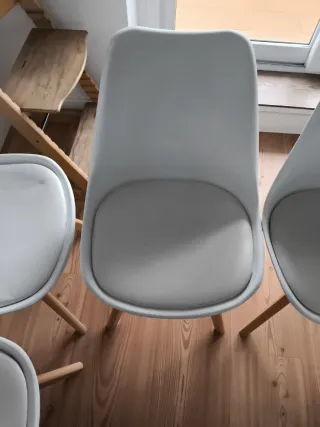 Juego de 4 Sillas Cocina Blancas