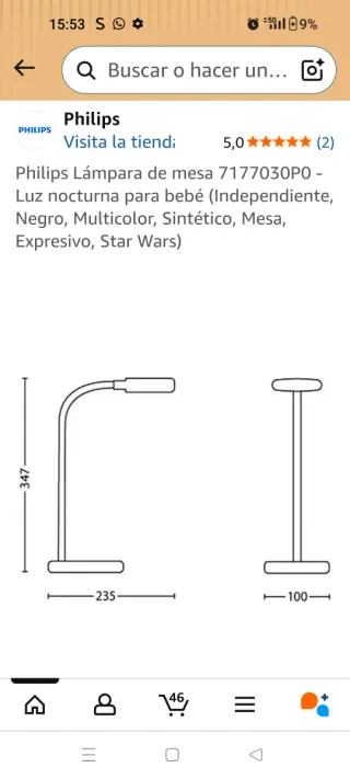 Lámpara LED Star Wars BB-8