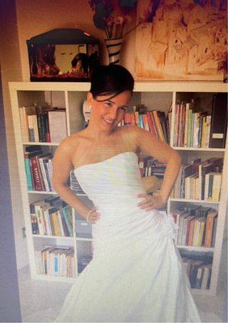 Vestido de Novia Marfil Talla M. AIRE