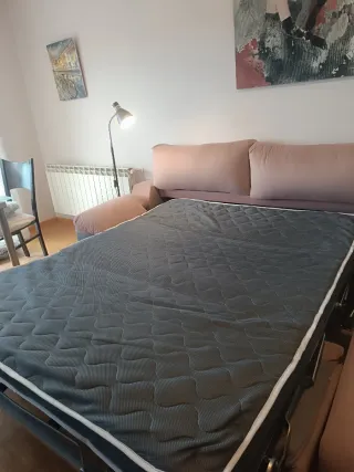 Sofá Cama + Chaiselongue Rosa palo