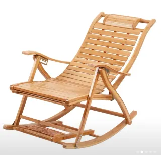 Silla Mecedora Bambú Jardín