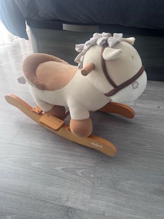 Caballo Mecedora Infantil Peluche sin uso