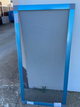 Mosquitera fija de aluminio plata