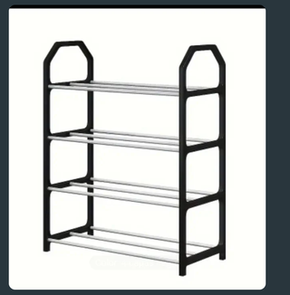 Estantería Zapatera 4 Niveles Negra