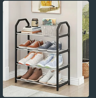 Estantería Zapatera 4 Niveles Negra