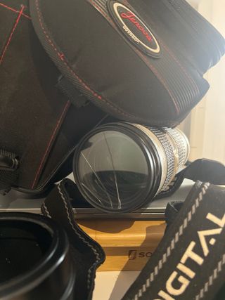 Cámara Canon EOS 350D y objetivo Canon EF 70-200 f