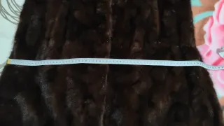 Abrigo largo vintage efecto visón sintético