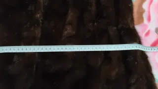 Abrigo largo vintage efecto visón sintético