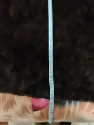 Abrigo largo vintage efecto visón sintético