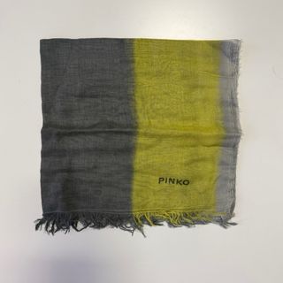 Sciarpa smarchiata Pinko righe grigio giallo