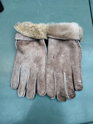 Guantes de piel con pelo interior