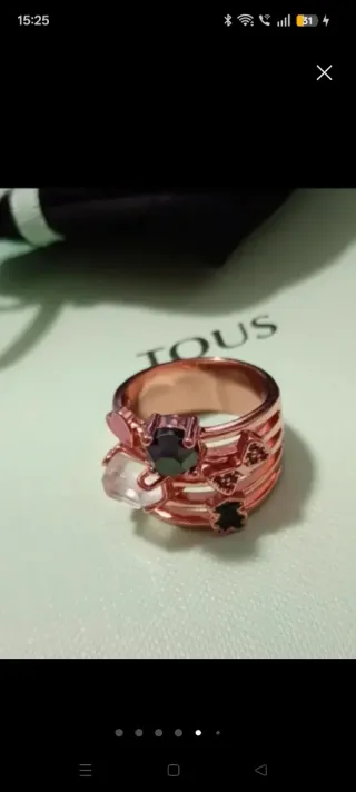 ANILLO TOUS PLATA VERMEIL NUEVO TALLA 12